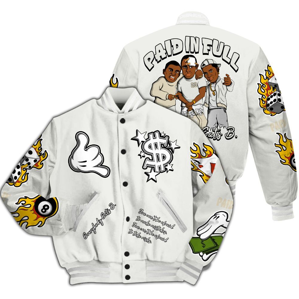 Varsity Jacket To Match Grand Finale 11s - Everybody Paid In Full Graphic All Over Print