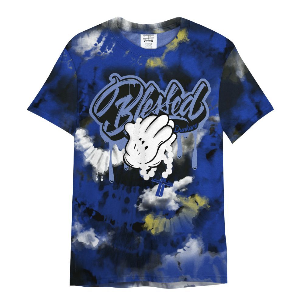 Shirt To Match Laney 14s - God Blessed Tie Dye All Over Print