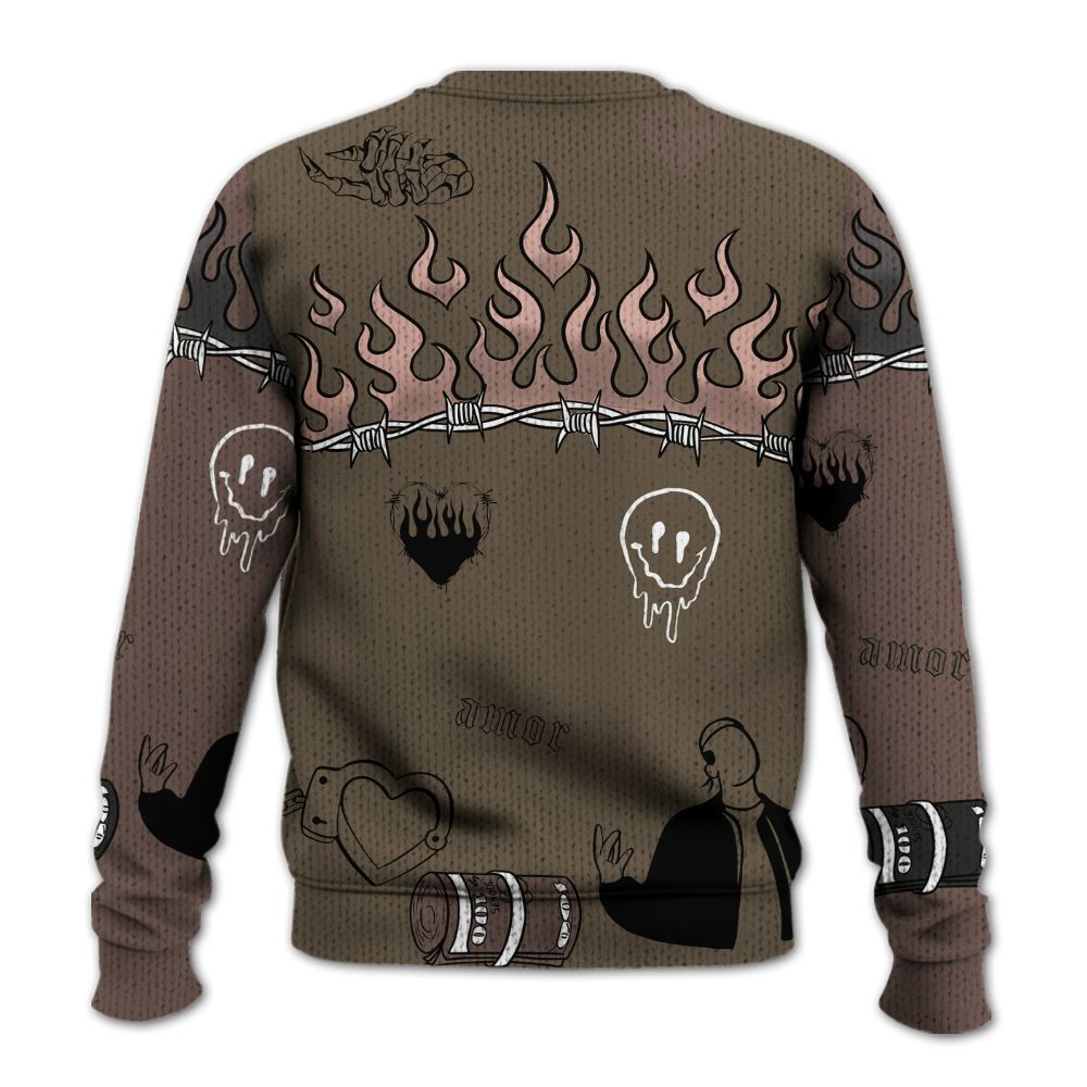 Sweater To Match AMM Dark Mocha 4s - Snake Trust No One Graphic