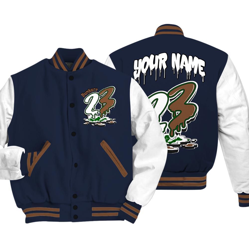 Varsity Jacket To Match Midnight Navy 13s - Custom Name 23 Drip Varsity Jacket Outfit 1305 HDT