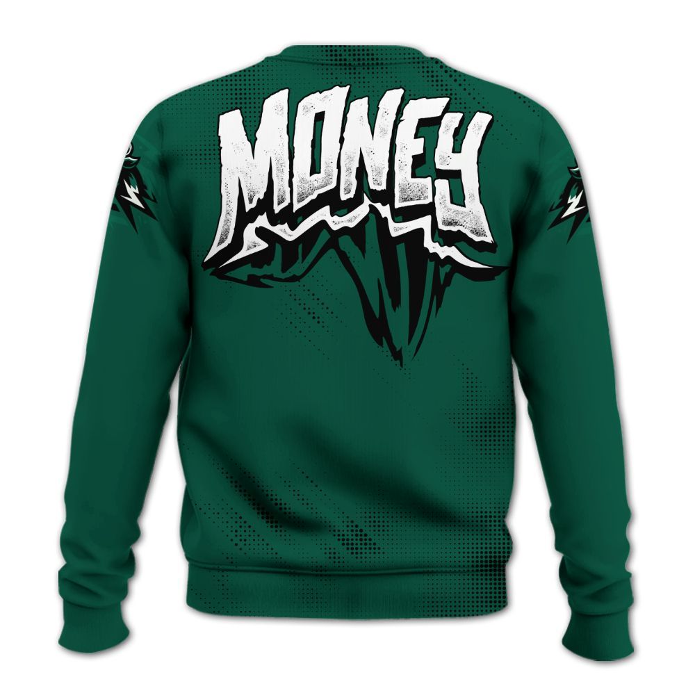 Sweatshirt To Match Oxidized Green 4s - Hustle Make Money All Over Print