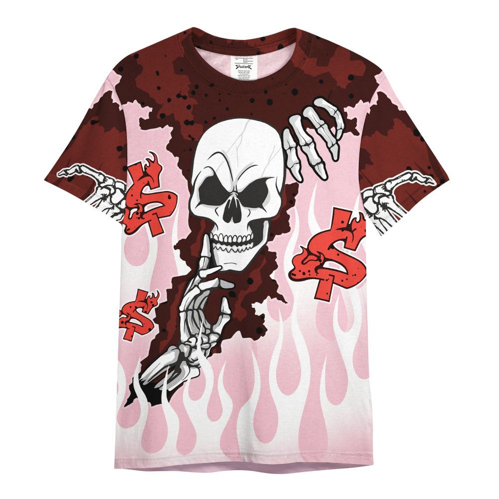 Shirt To Match Retro Awake Arctic Pink - Ones Move In Silence Graphic Trapped All Over Print