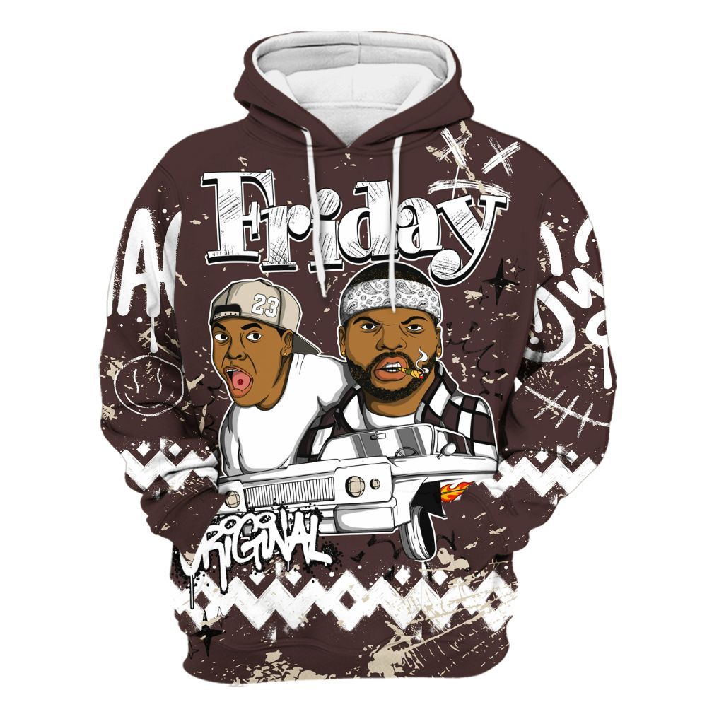 Hoodie To Match Burgundy Crush 3s - Friday Sneaker Crayon All Over Print
