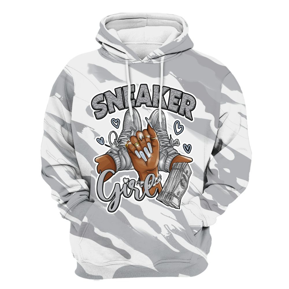 Hoodie To Match Low OG Wolf Grey 1s - Sneakerz Girlz Colored All Over Print