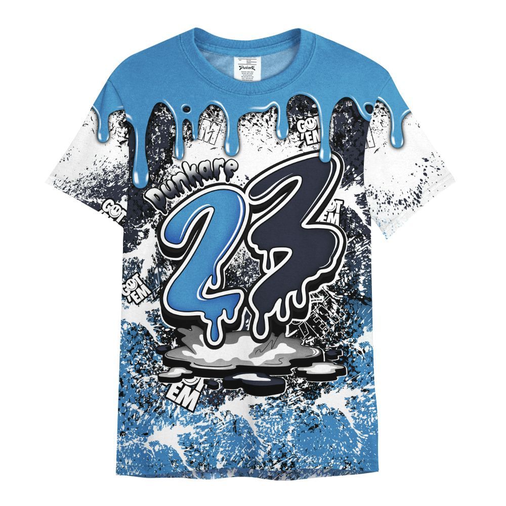 Shirt To Match Low OG Obsidian 1s - Dripping 23 Drip All Over Print