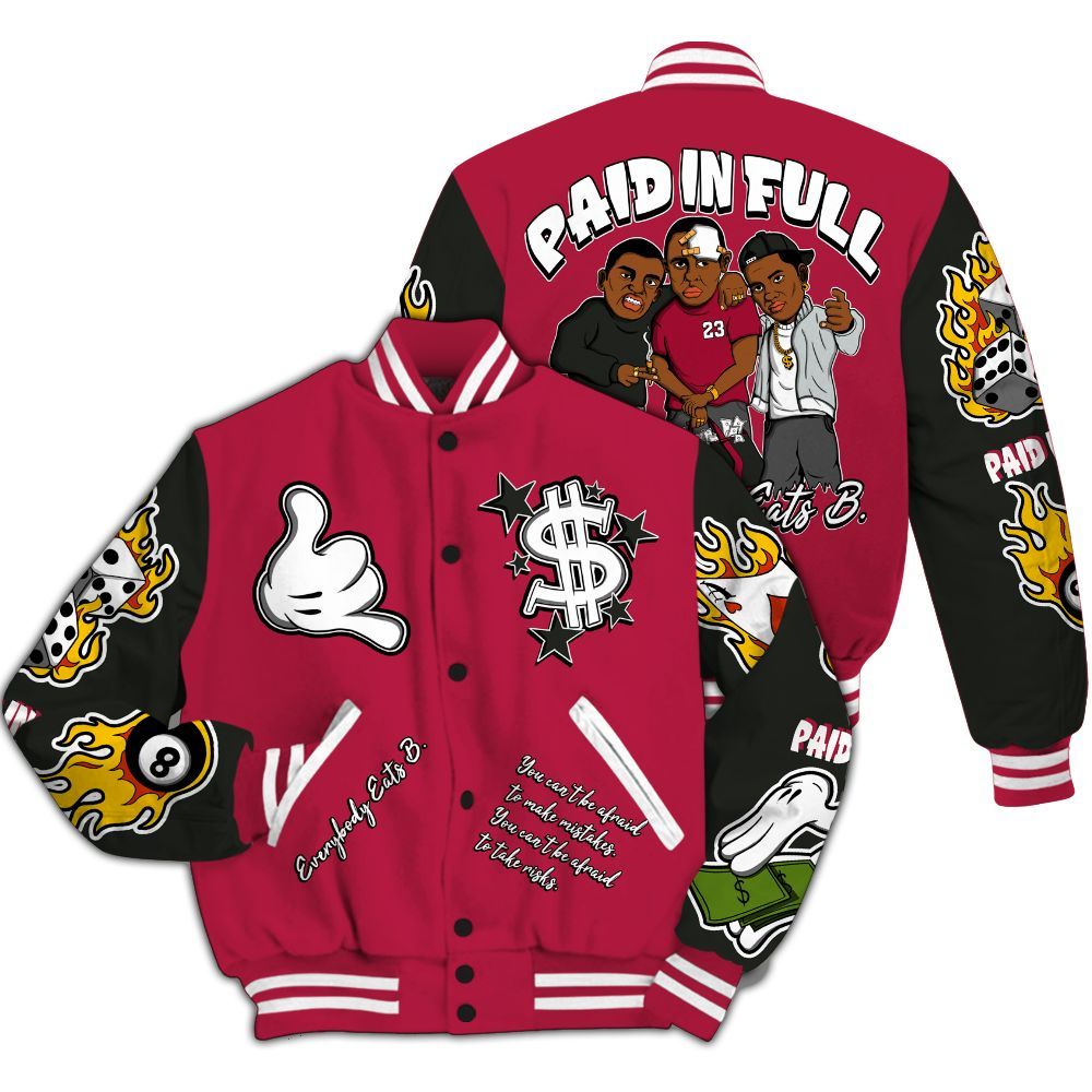Varsity Jacket To Match Toro Bravo 4s - Everybody Paid In Full Graphic All Over Print