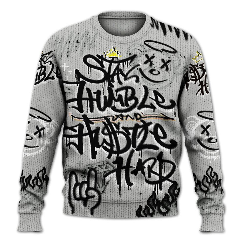 Knitted Sweater To Match Retro White Oreo 4s - Humble Drip Streetwear Graffity