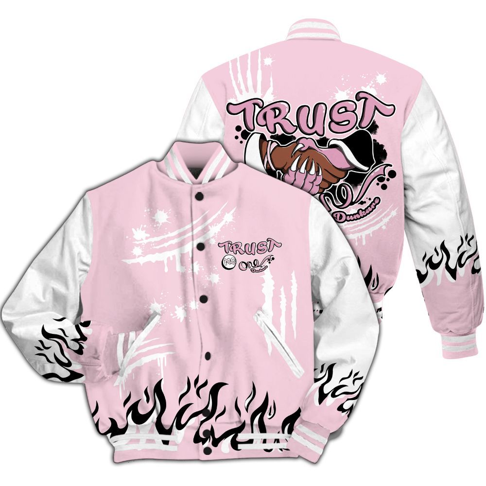 Varsity Jacket To Match Orchid 4s - Graphic Trust No One All Over Print