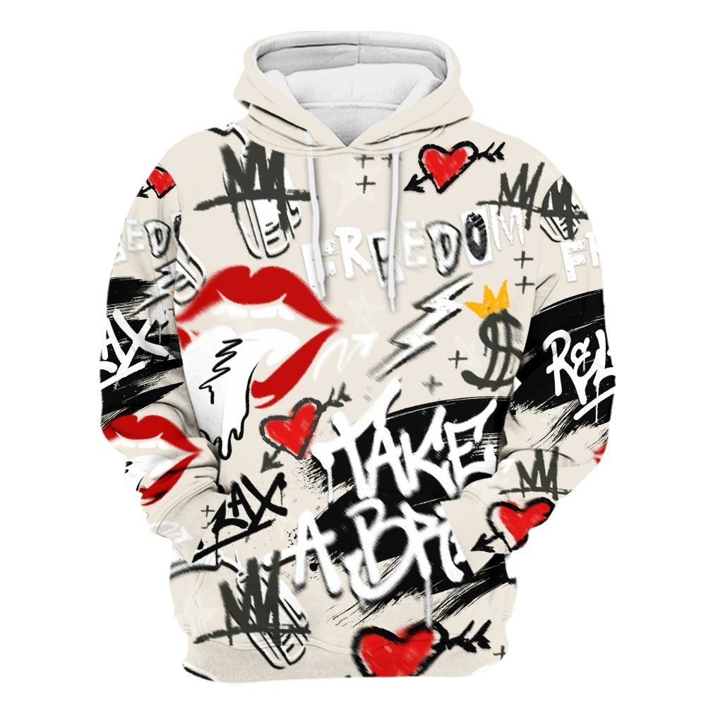 Hoodie To Match Air Max Plus Moonlight Swarovski - Take Break Freedom Graffiti Streetwear All Over Print