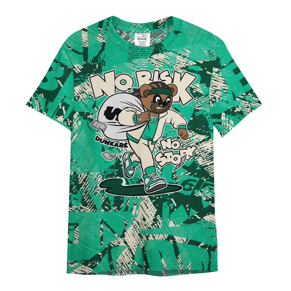 Shirt To Match Oxidized Green 4s - Certain Bear Abstract Graffiti All Over Print