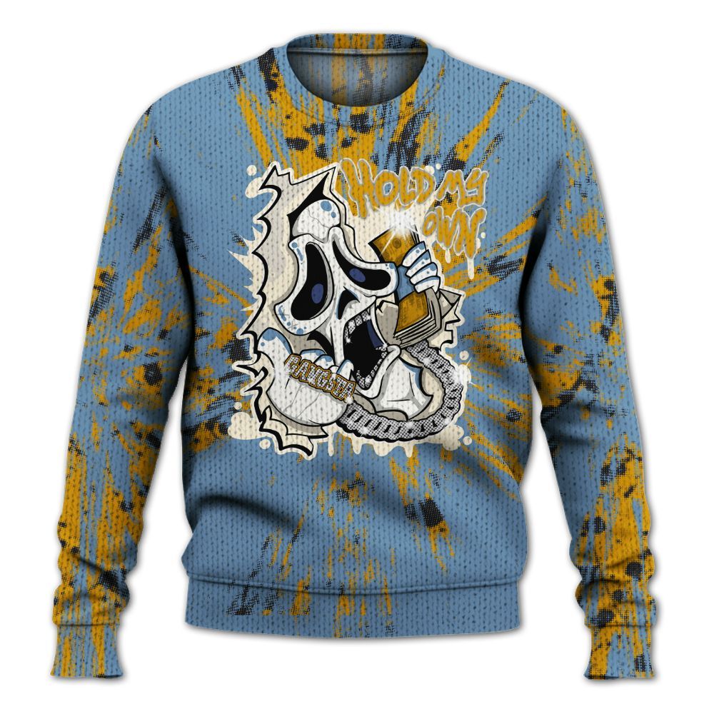 Knitted Sweater To Match High OG First In Flight 1s - Hold My Own Graphic Halloween