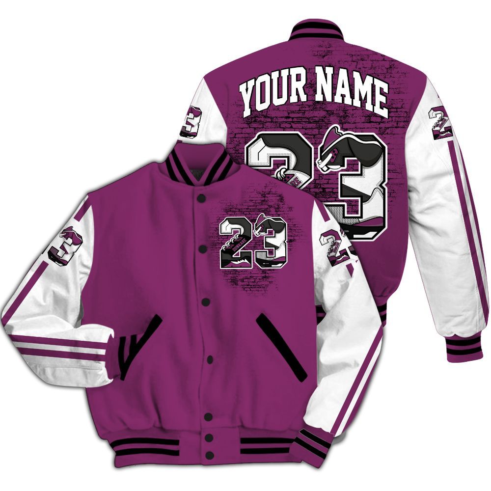 Varsity Jacket To Match Air Max Sunder Gore Tex Bold Berry - Custom Name Number 23 5s All Over Print