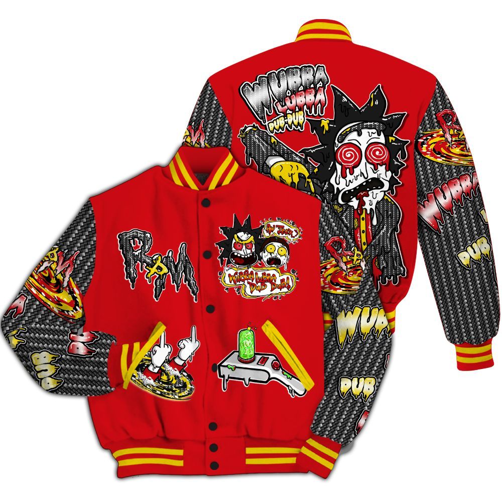 Varsity Jacket To Match Ferrari 14s - Wubba Rick Drip All Over Print