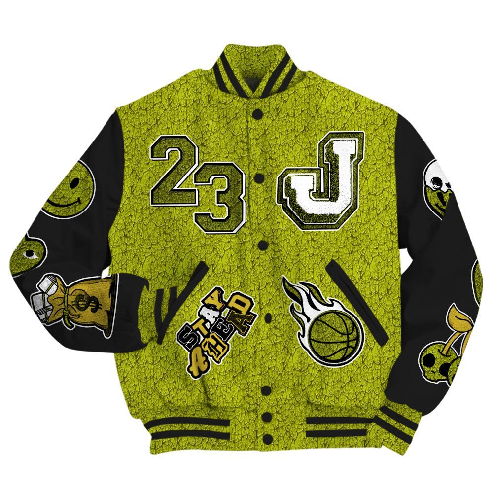 Varsity Jacket To Match Dunk Low QS Halloween Skull - Hustles Money Number 23 All Over Print