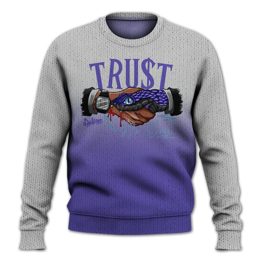 Knitted Sweater To Match Retro Concord 5s - Snake Trust No One Drip