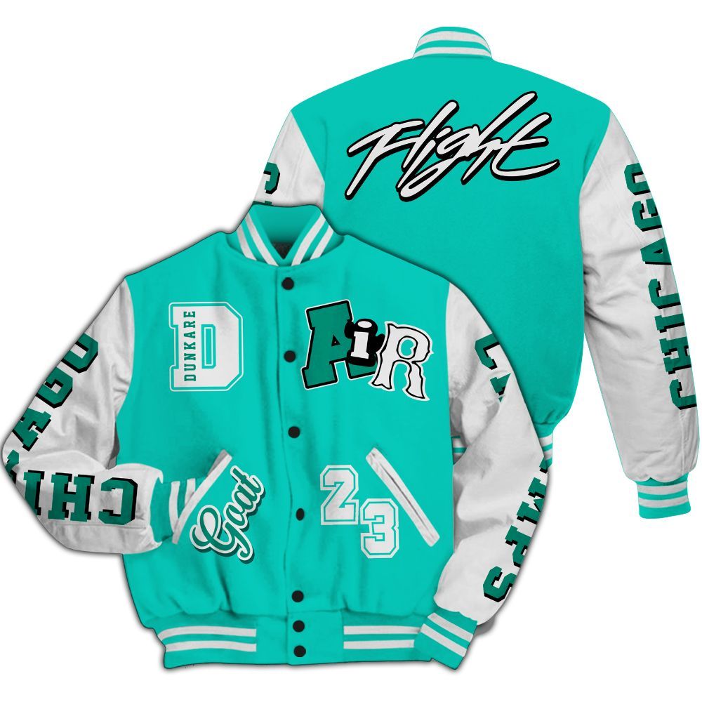 Varsity Jacket To Match Dunk Low Clear Jade - AIR Number 23 GOAT All Over Print