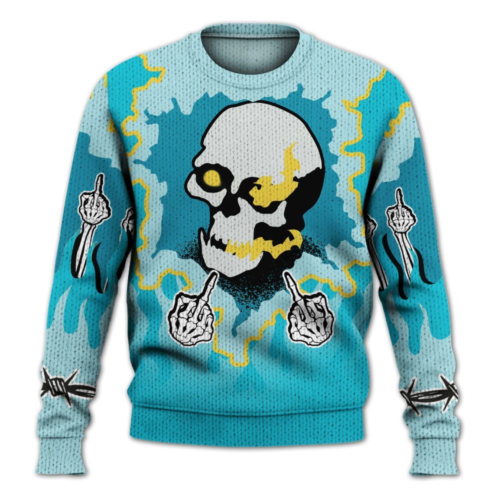 Knitted Sweater To Match Dunk Low KD 17 N7 - F Around Find Out Graphic Trapped