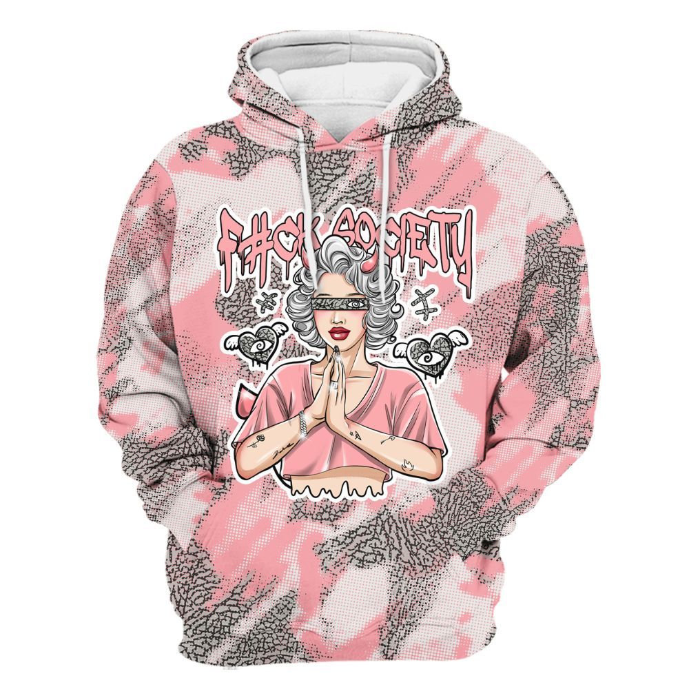 Hoodie To Match Retro Wings 3s - F#ck Xociety Halftone All Over Print