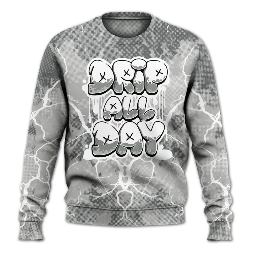 Sweatshirt To Match Retro Wet Cement 4s - DRIPPIN Days Graphic Halloween All Over Print