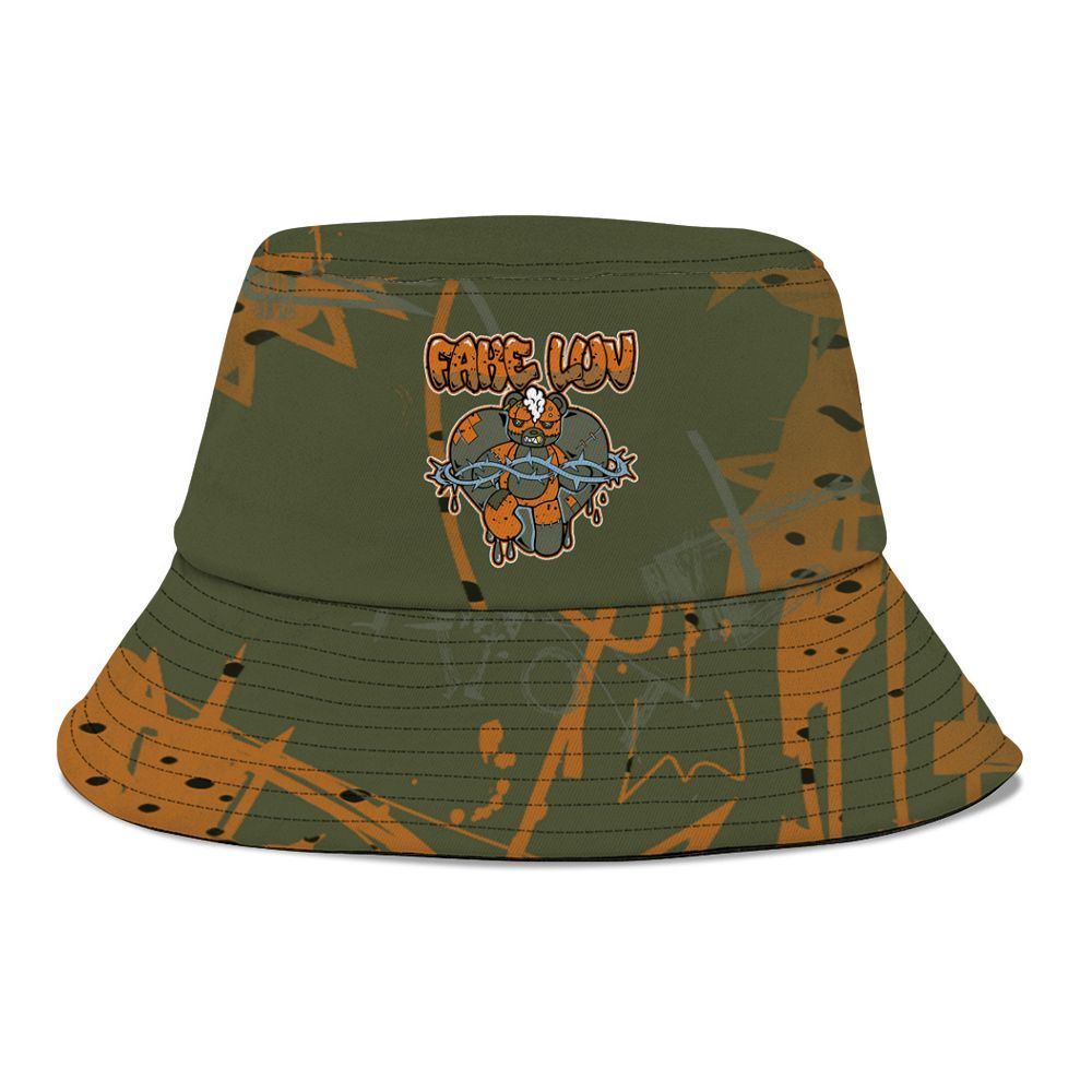 Bucket Hat To Match Olive 5s - False Romance Hugz Messyz Graphic