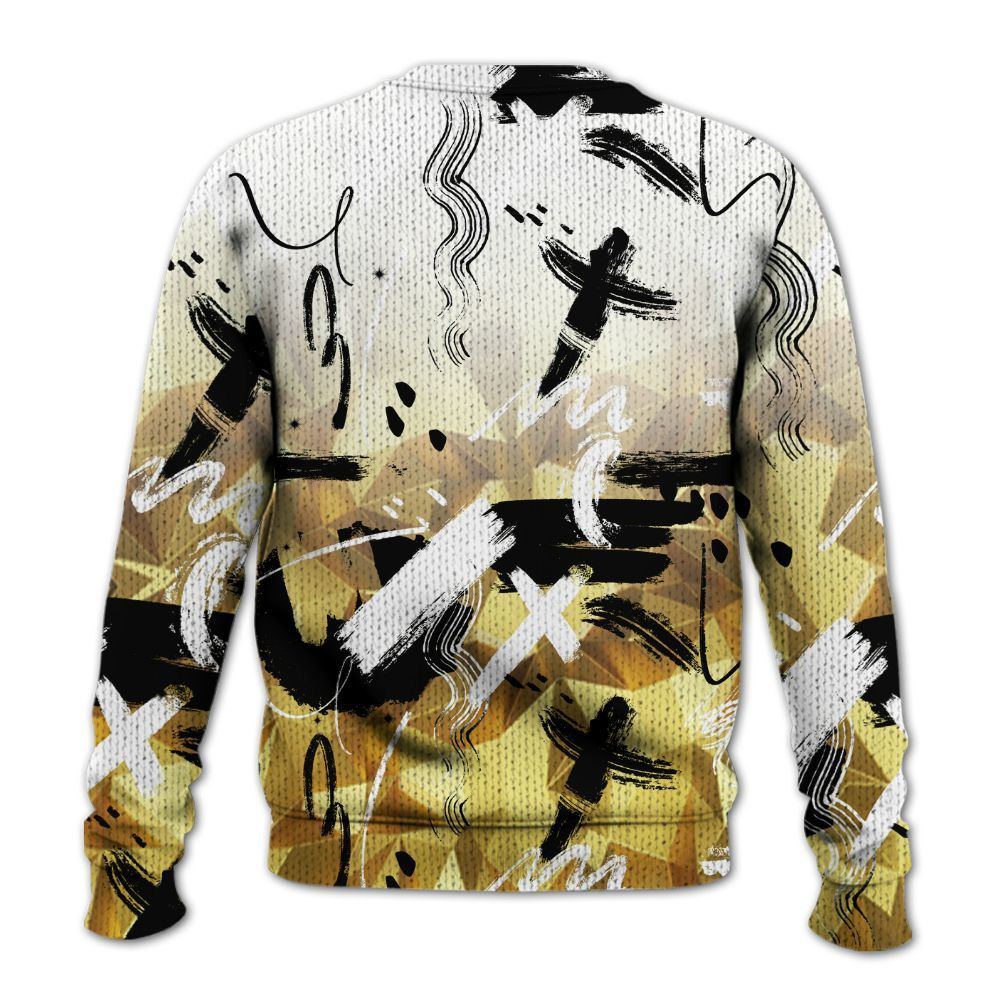 Knitted Sweater To Match NET Gold 4s - Money Hustle Grind Pray