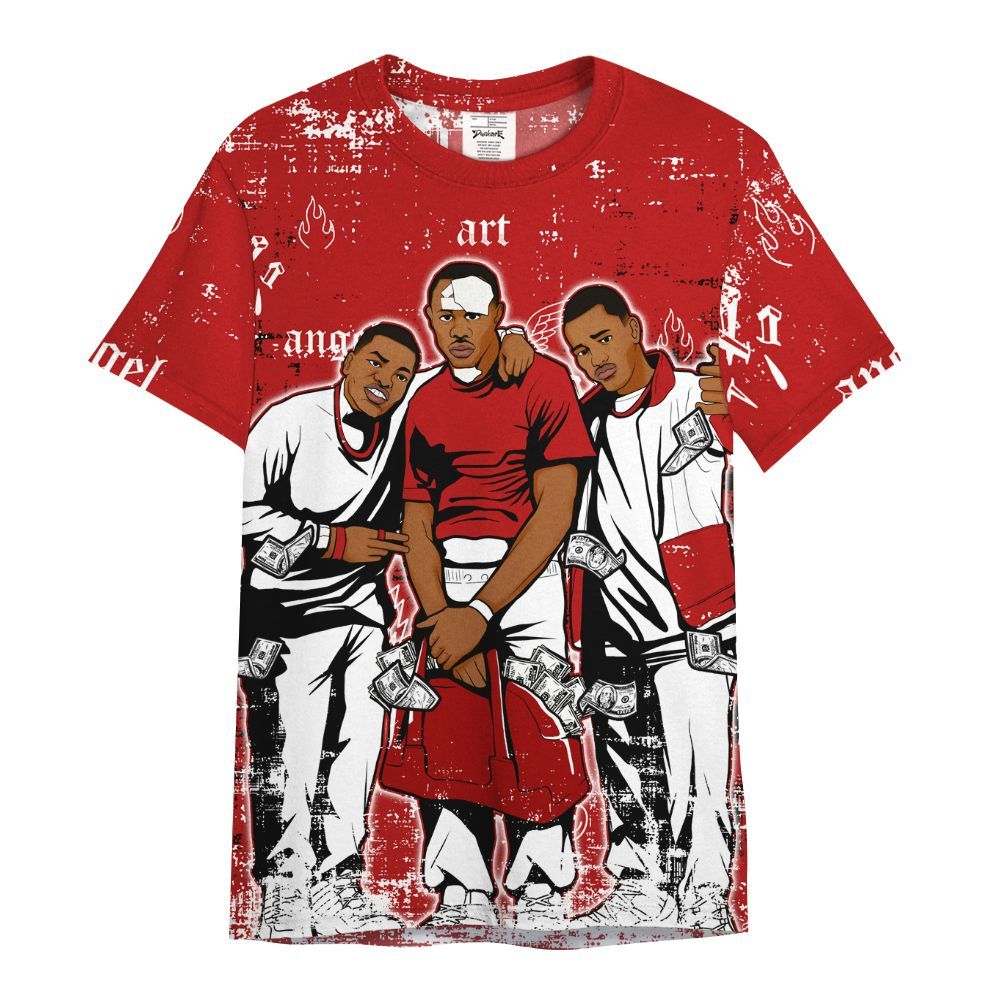 Shirt To Match Low Terror White University Red 1s - Paid In Full Money All Over Print