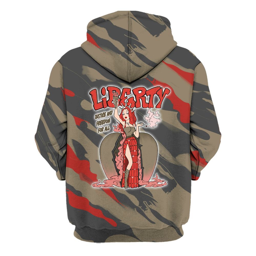 Hoodie To Match Olive 9s - Midwest Cartoon Colored All Over Print