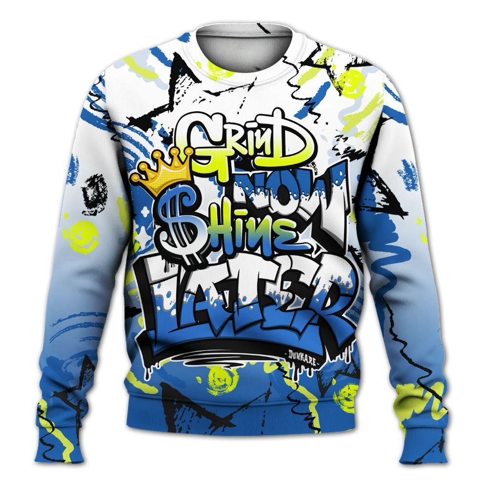 Sweatshirt To Match Griffey Max 1 Varsity Royal - Grind Shine Later Drip All Over Print