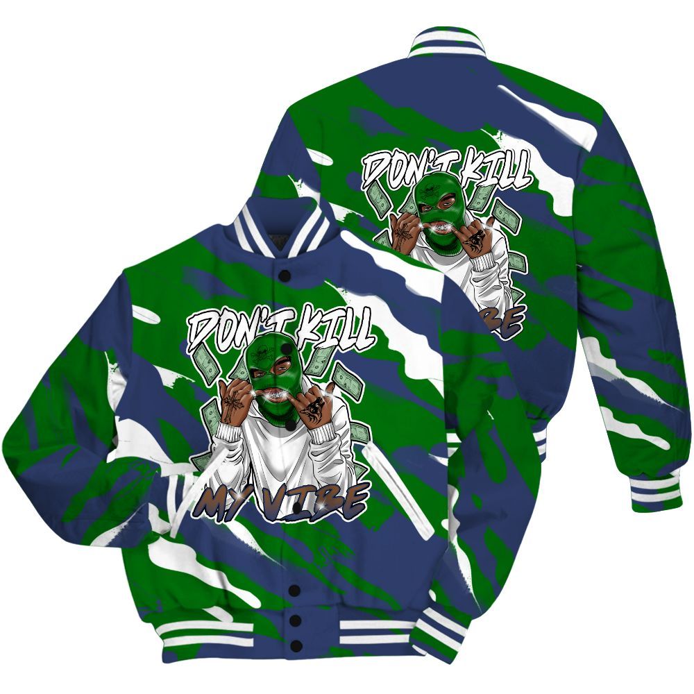 Varsity Jacket To Match Midnight Navy 13s Shirt - Vibe.Unique Colored All Over Print