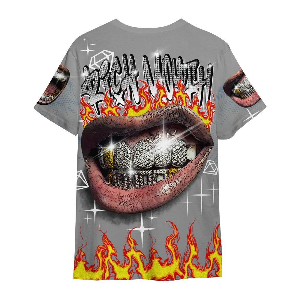 Shirt To Match Black Chrome 6s - Rich Mouth Fire Rap Retro 90s All Over Print