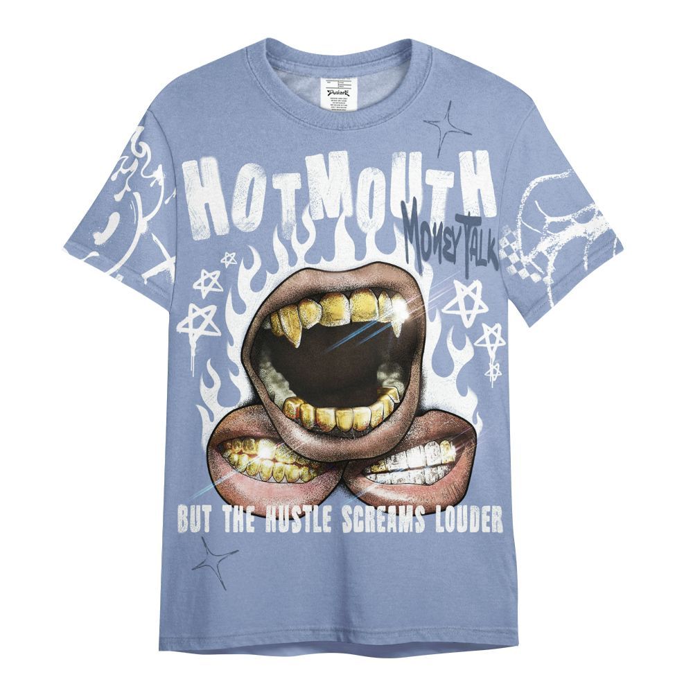 Shirt To Match Retro Blue Grey 13s - Mouth Burning Street Style All Over Print