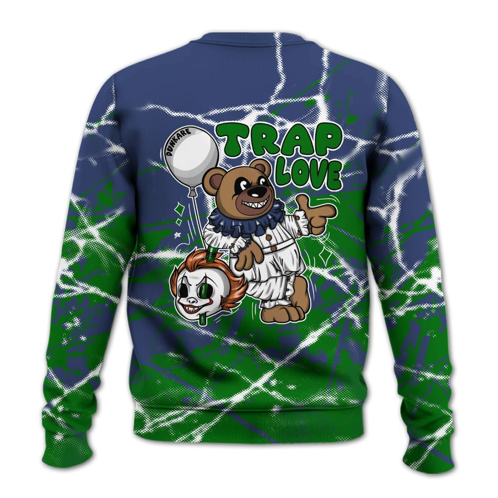 Sweatshirt To Match Midnight Navy 13s - Trap Loves Bear Profound All Over Print