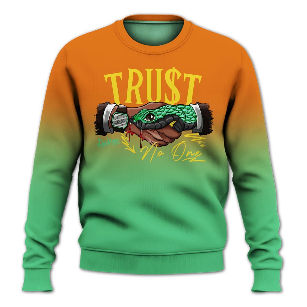 Sweatshirt To Match SB Dunk Low Tourmaline - Snake Trust No One Drip All Over Print