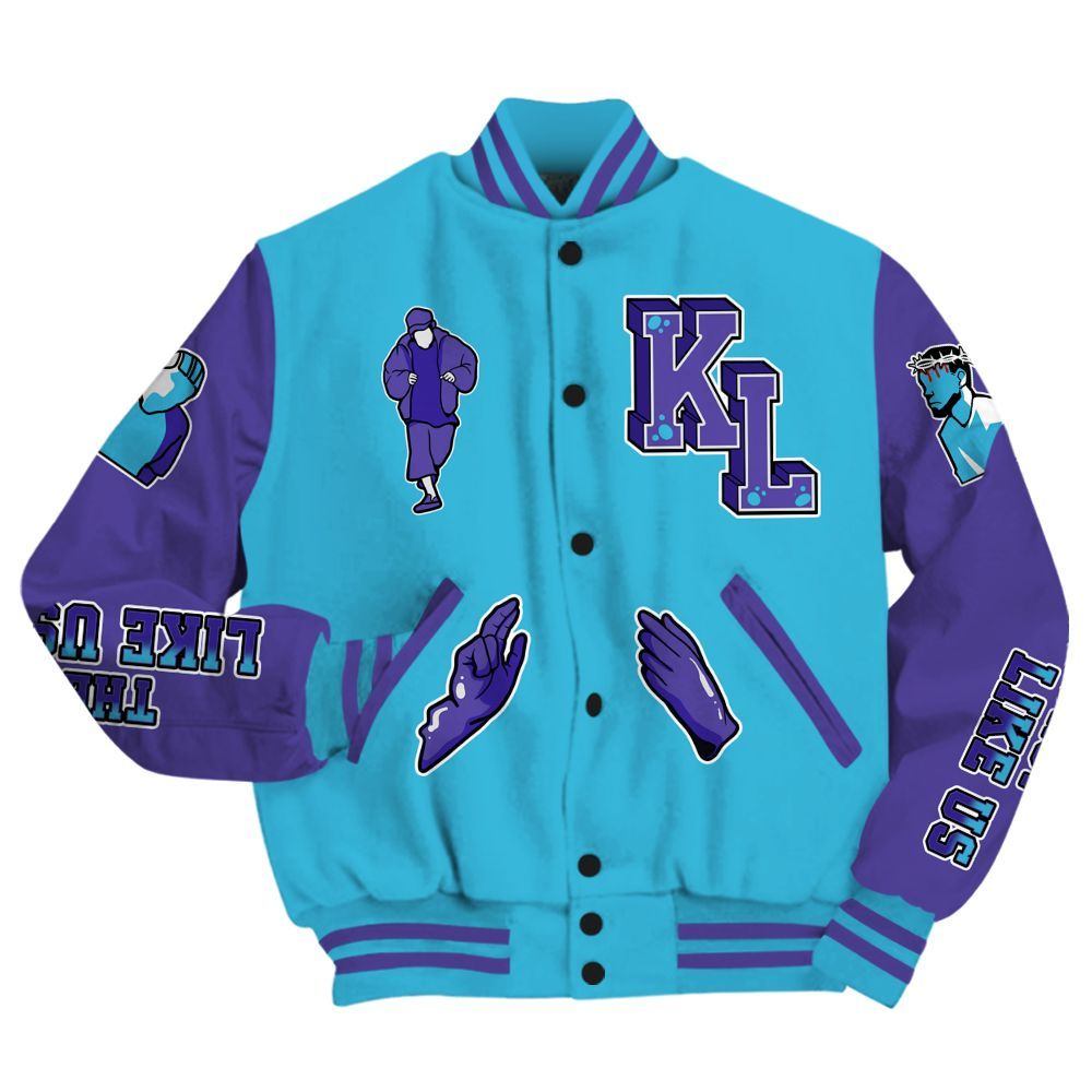Varsity Jacket To Match Retro Aqua 6s - Dislike Us Graphic All Over Print