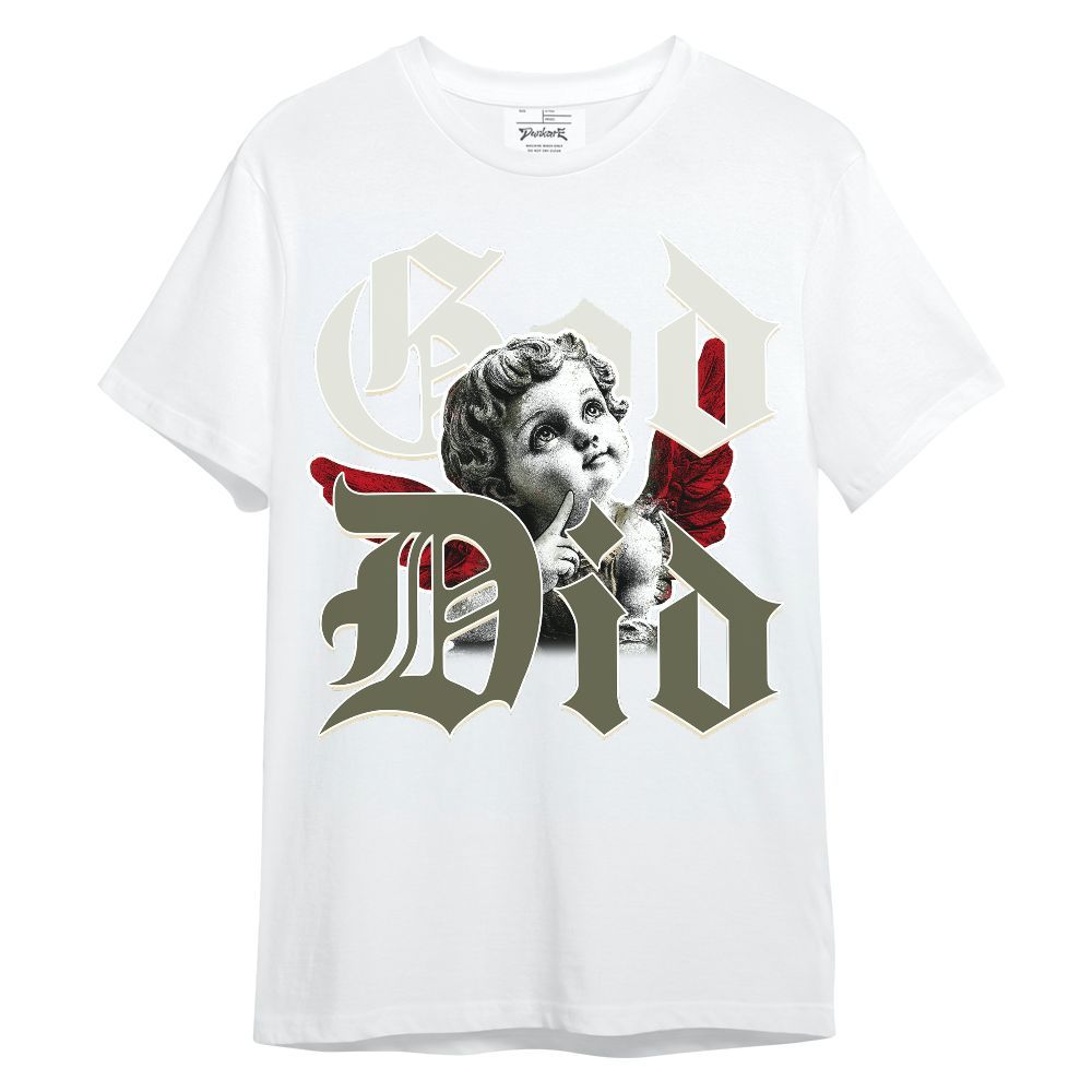 Shirt To Match Travis Scott Low OG Medium Olive 1s - God Did Angel Unisex Shirt