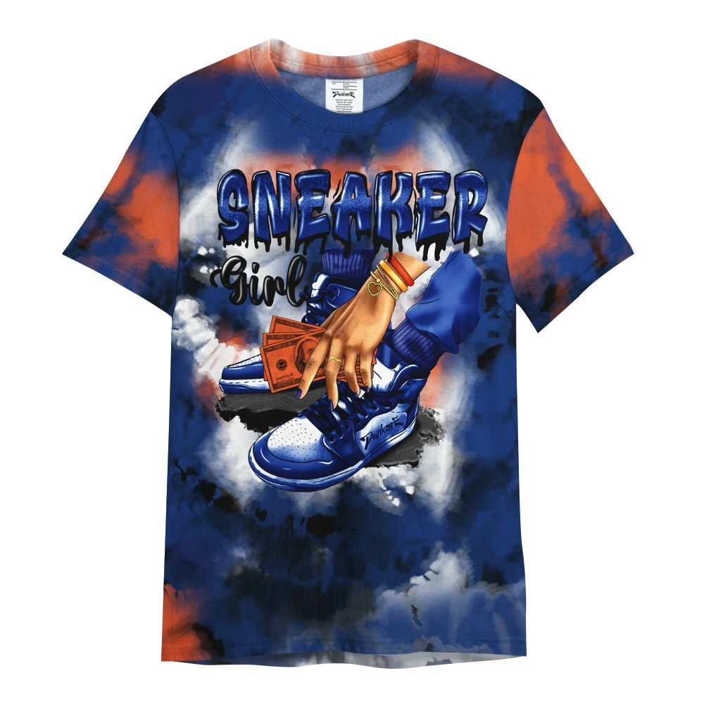 Shirt To Match Suede GS League - SNEAKER Girl Money Drip Tie Dye All Over Print