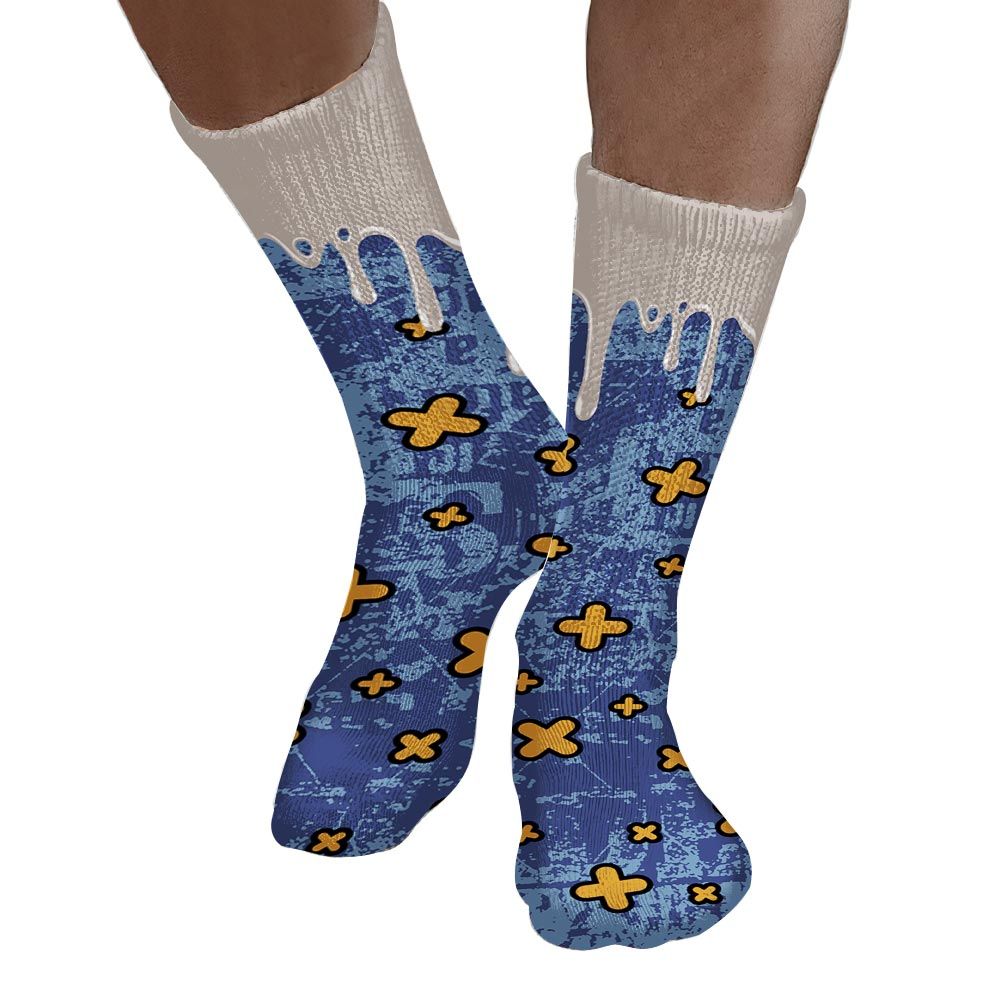 Sock To Match High OG First In Flight 1s - Dripping Signs Graphic Unisex