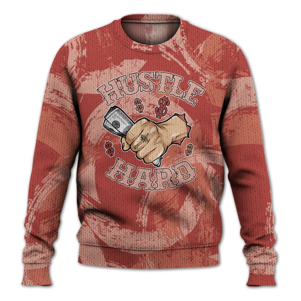 Knitted Sweater To Match Dune Red 13s - Hustles Hard! Splash