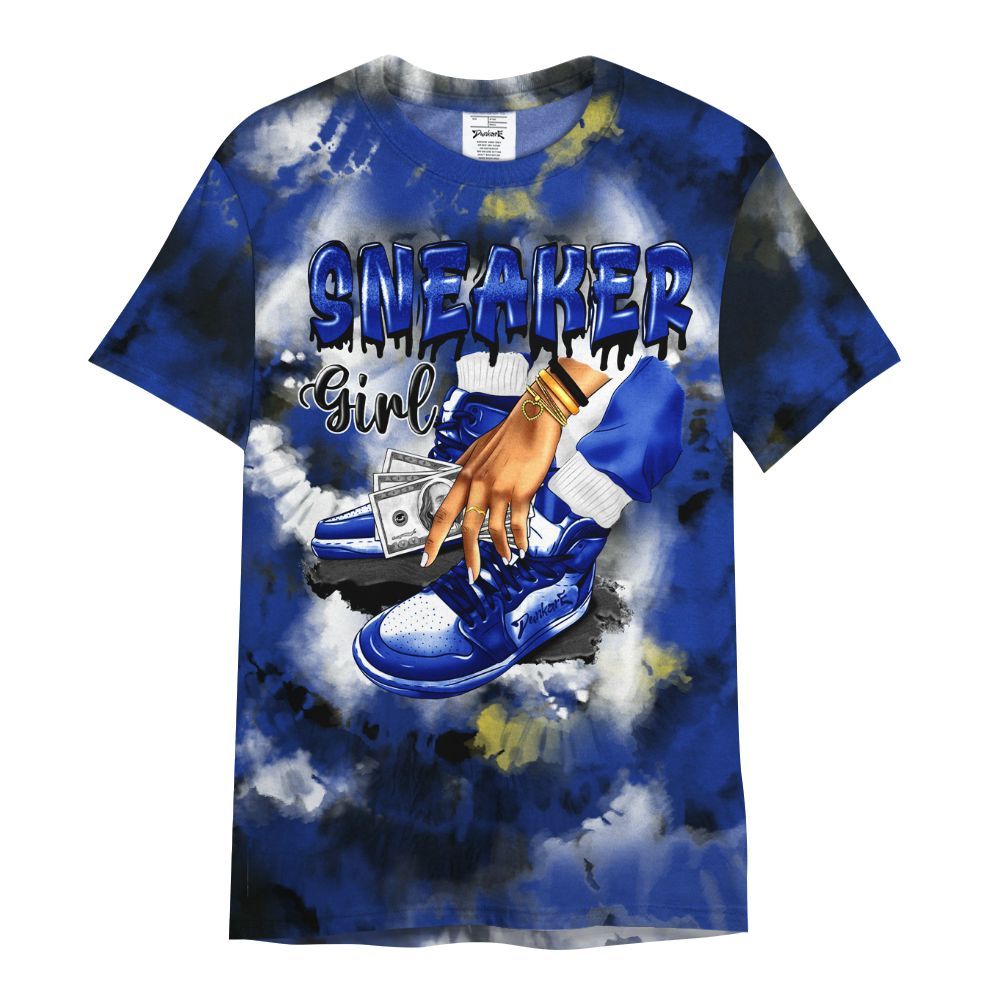 Shirt To Match Laney 14s - SNEAKER Girl Money Drip Tie Dye All Over Print