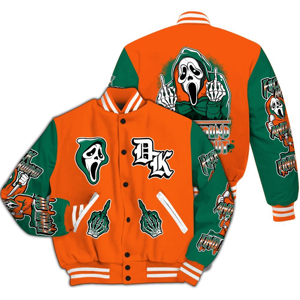Varsity Jacket To Match SoleFly Sail Gorge Green 3s - F#CK And Find Out Graphic All Over Print