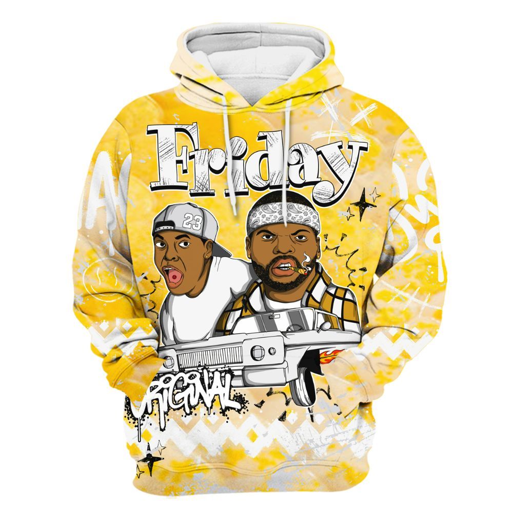 Hoodie To Match Low Yellow Python 11s - Friday Sneaker Crayon All Over Print