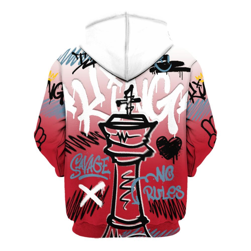 Hoodie To Match Retro Raging Bull 5s - Street King Chess Streetwear All Over Print