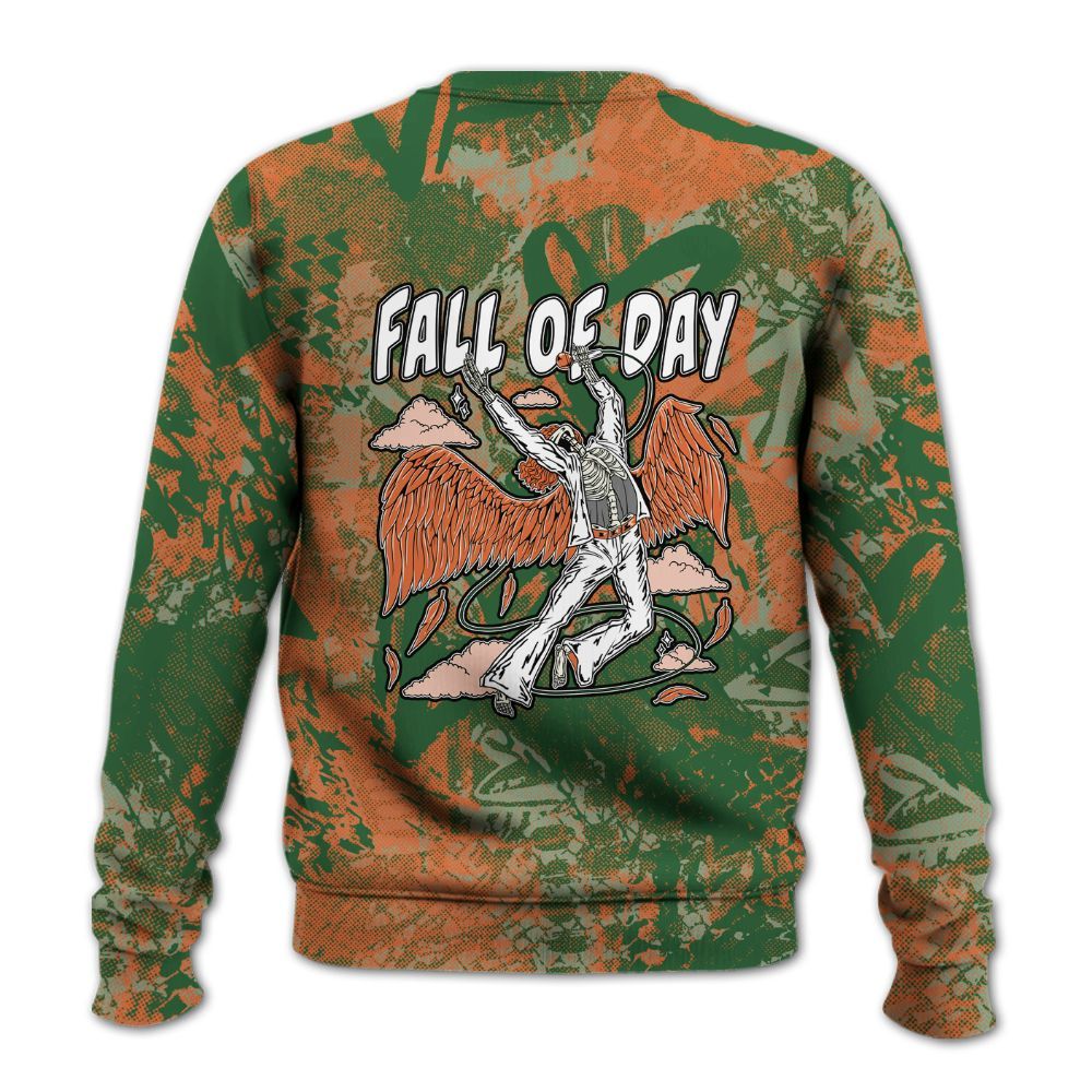 Sweatshirt To Match Low Miami 5s - Fall Of Days Skeleton Heart All Over Print