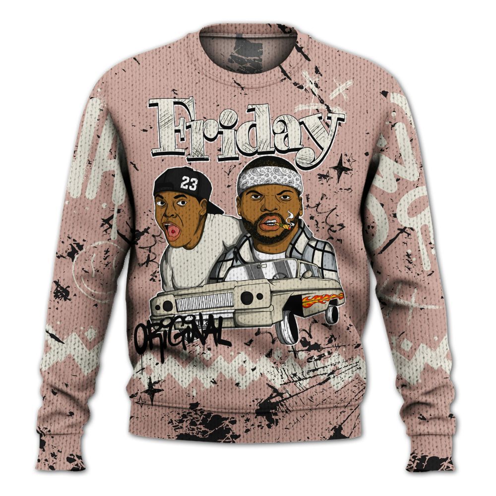 Knitted Sweater To Match Air Force Low 1 Arctic Orange - Friday Sneaker Crayon