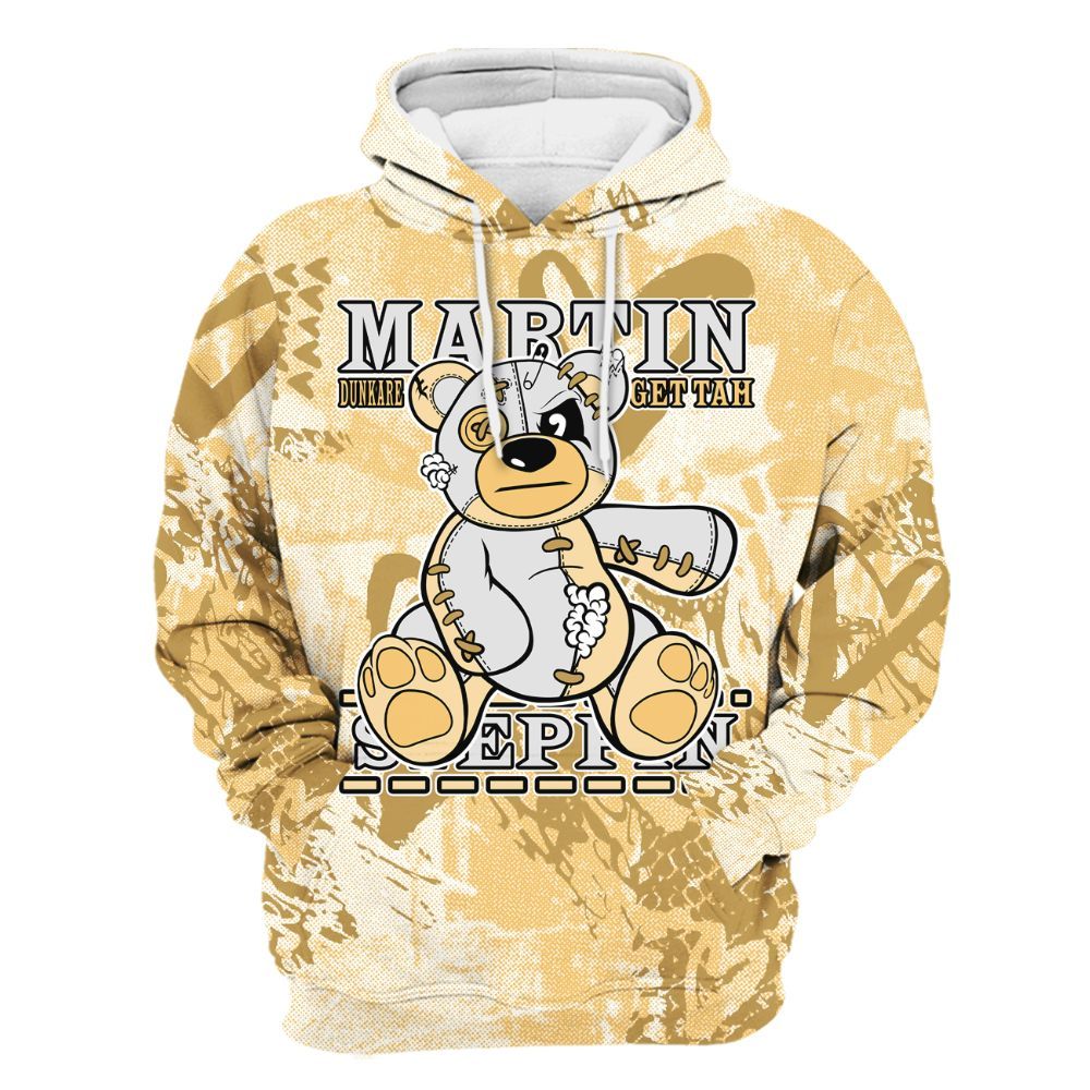 Hoodie To Match Craft Paris 6s - Tah Steppin Bear Heart Grunge All Over Print