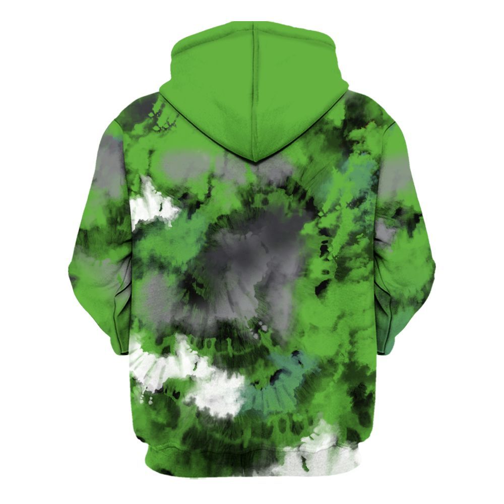Hoodie To Match Retro Green Bean 5s - SNEAKER Girl Money Drip Tie Dye All Over Print