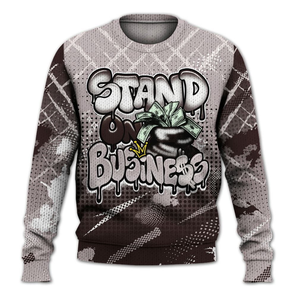 Sweater To Match AMM Air Smokey Mauve 6s - Halftone Stand Business Dripping Graphic