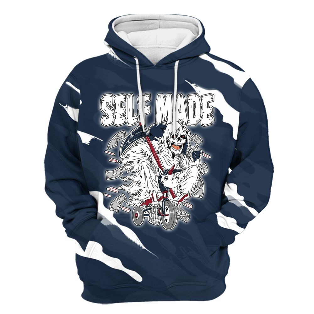 Hoodie To Match Retro Olympic 6s - Self Make Skeleton Colored All Over Print