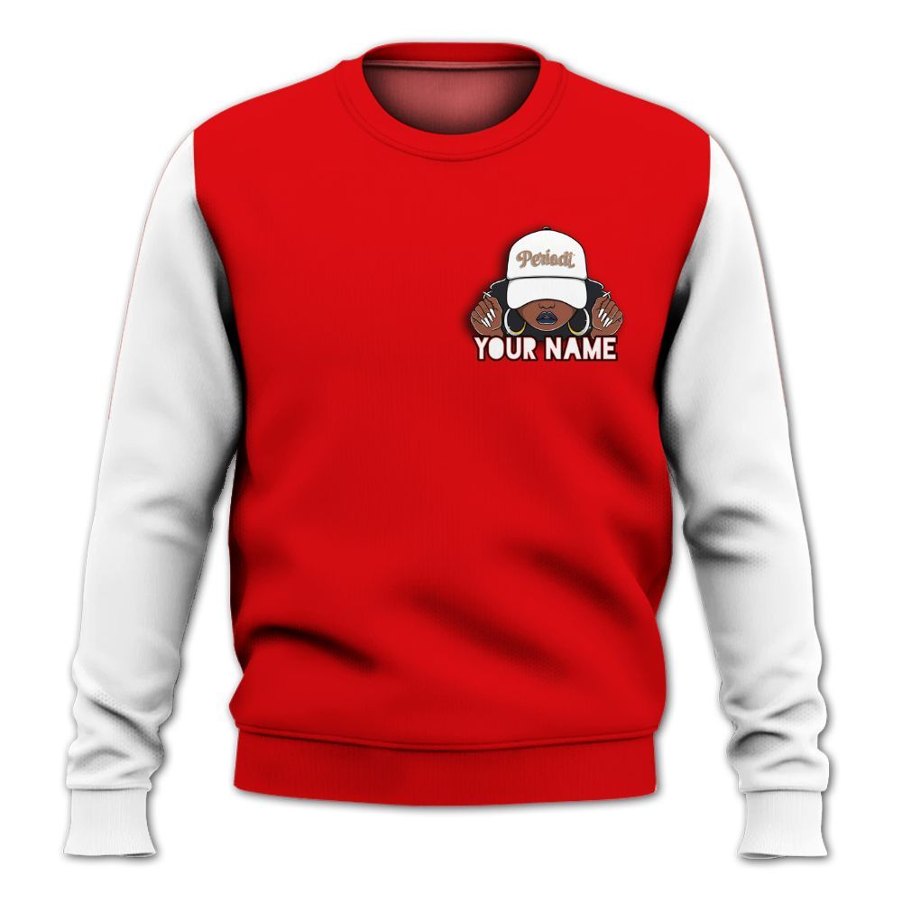 Sweatshirt To Match Low OG Howard Bison 1s - Custom Name Black Girl All Over Print