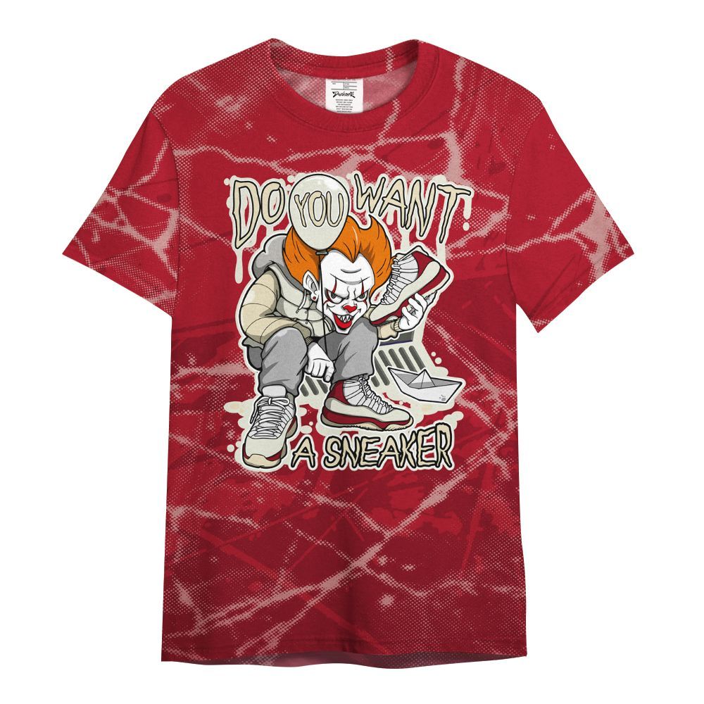 Shirt To Match 2025 High OG Cinnabar 1s - Clown Scary Sneakers Halloween Graphic All Over Print